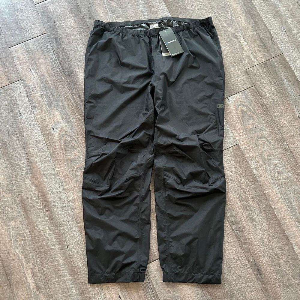 Outdoor Research Helium Rain Pants Mens XXL Black Waterproof Pertex Outdoor